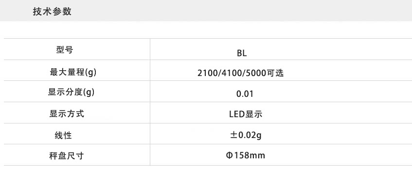 电子天平参数